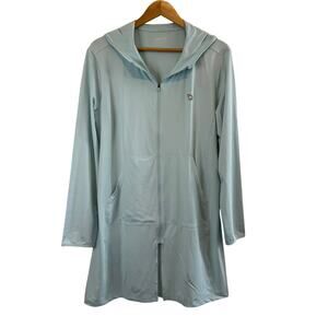 Baleaf Laureate UPF 50+ Long Hoodie Blue SZ XL Sun Protection Coverup Jacket NWT